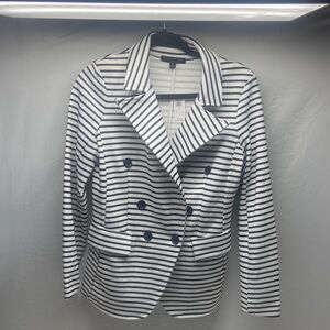 Banana Republic Navy Striped Blazer